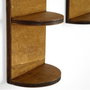 Hanah Home Raf259 Estantería de Pared de Nogal (2 Piezas)